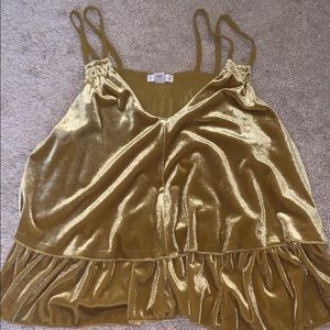 Gold crop top